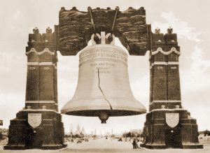 Like American democracy, the Liberty Bell has weathered threats, and it has endured (c) John D. Cardinell/Wikimedia/Public Domain 